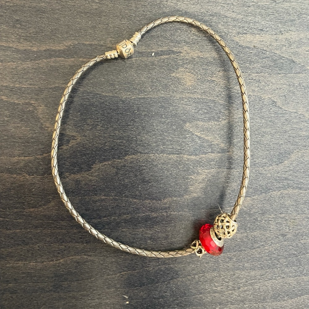 Pandora Wrap Bracelet with 3 charms